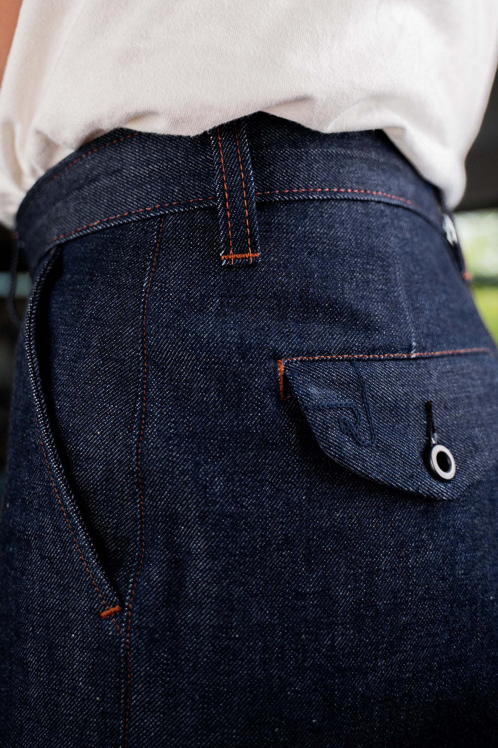 C5-27 - loose fit fatique chino - 12 oz selvage denim