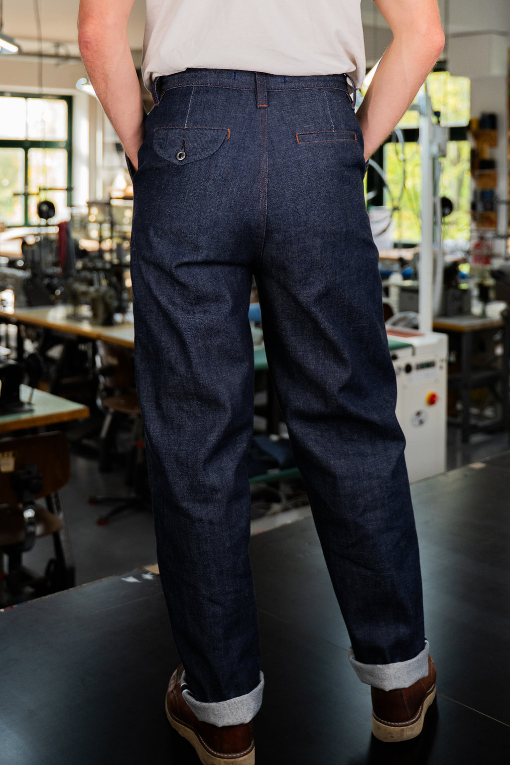 C5-27 - loose fit fatique chino - 12 oz selvage denim