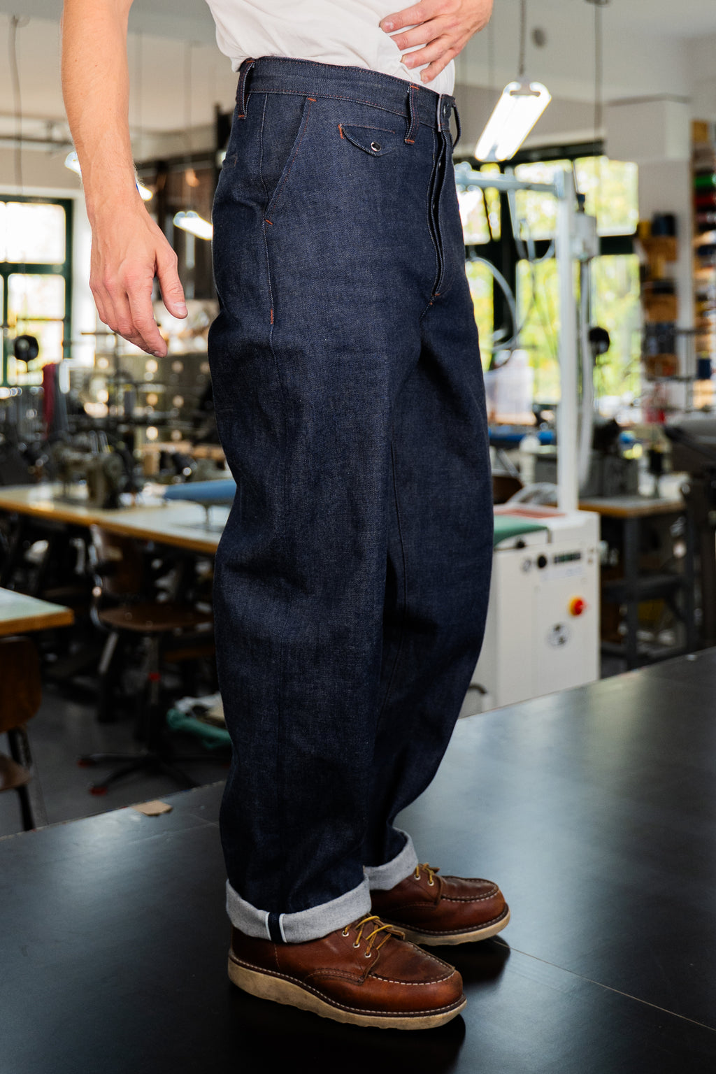 C5-27 - loose fit fatique chino - 12 oz selvage denim