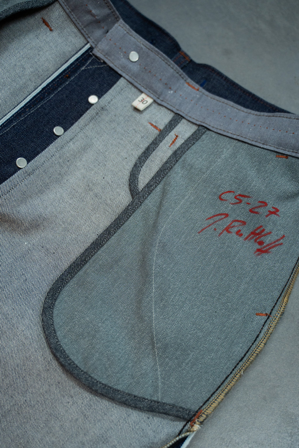 C5-27 - loose fit fatique chino - 12 oz selvage denim
