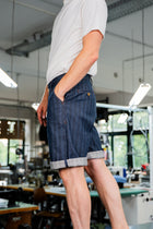 C5-26 - short cut chino - 12 oz striped selvage denim