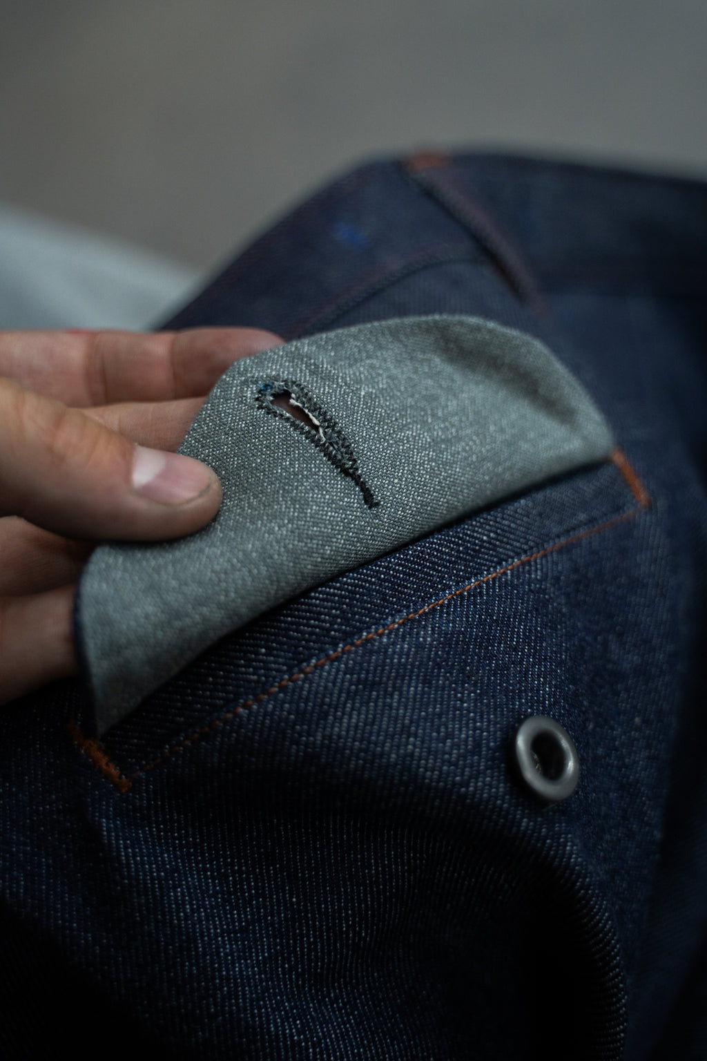 C5-27 - loose fit fatique chino - 12 oz selvage denim
