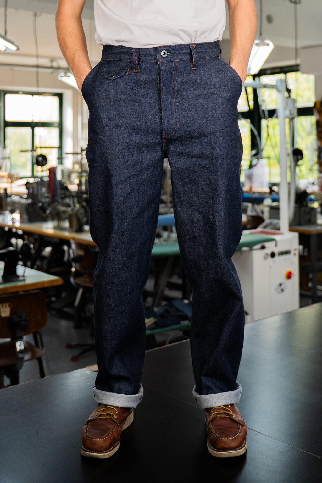 C5-27 - loose fit fatique chino - 12 oz selvage denim