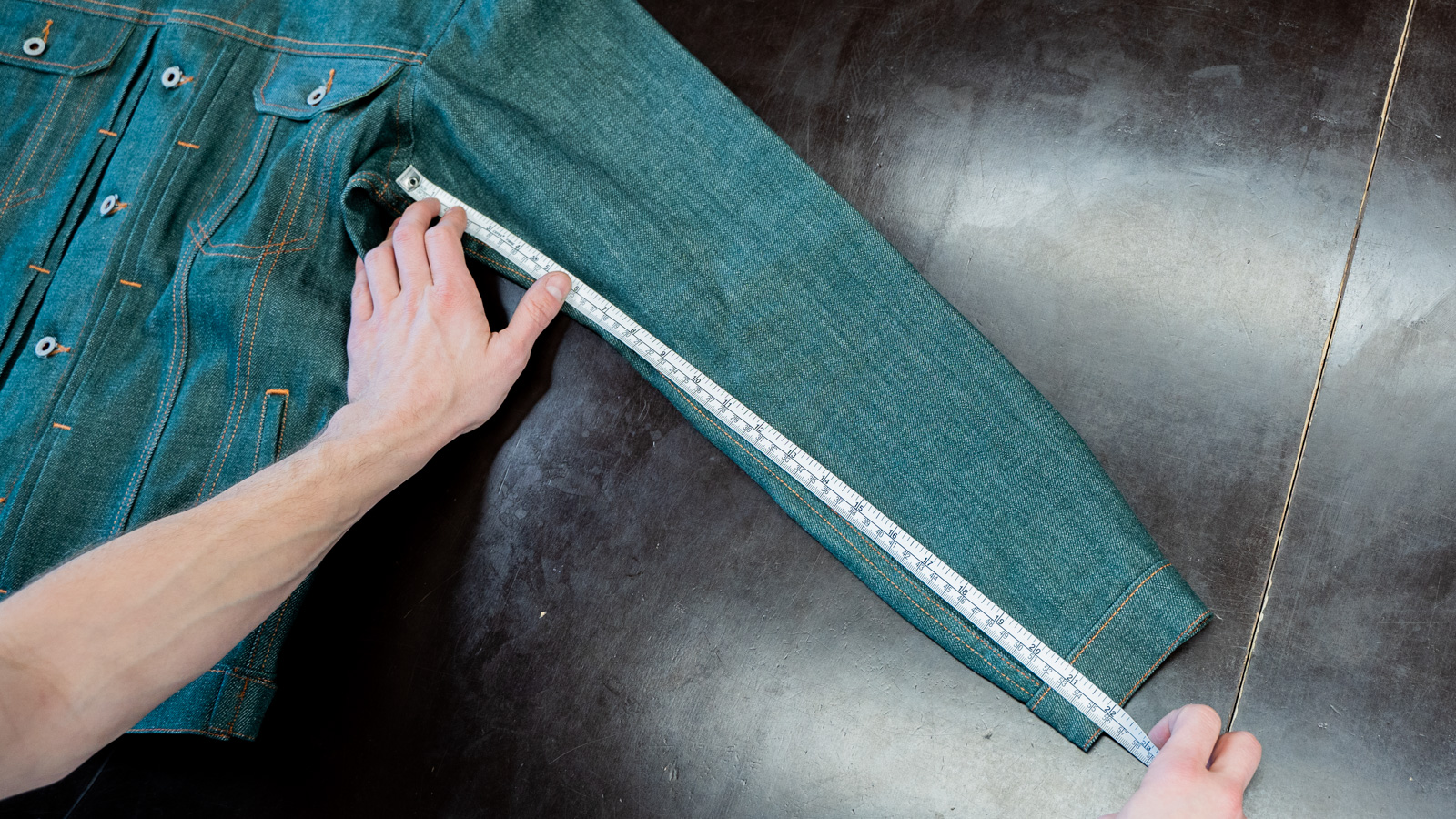 how to measure a denim jacket